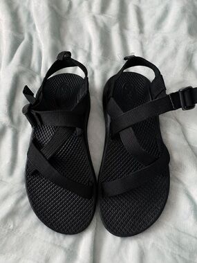 Chaco Z/1 EcoTread Sandals Kids Size 1 Black Adjustable Strappy Hiking #1068CL